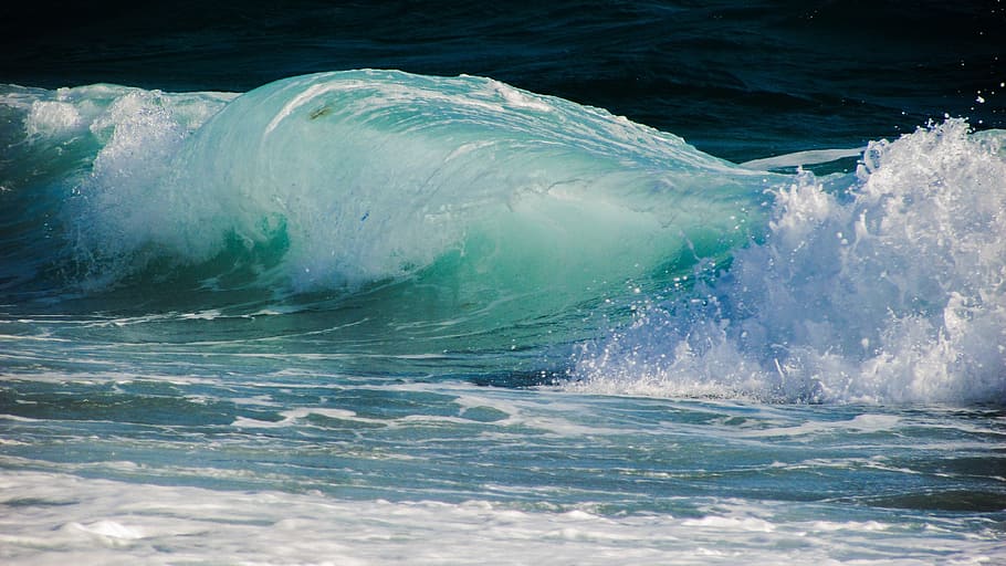 Wave, Smashing, Sea, Beach, Nature, spray, foam, power, energy HD wallpaper