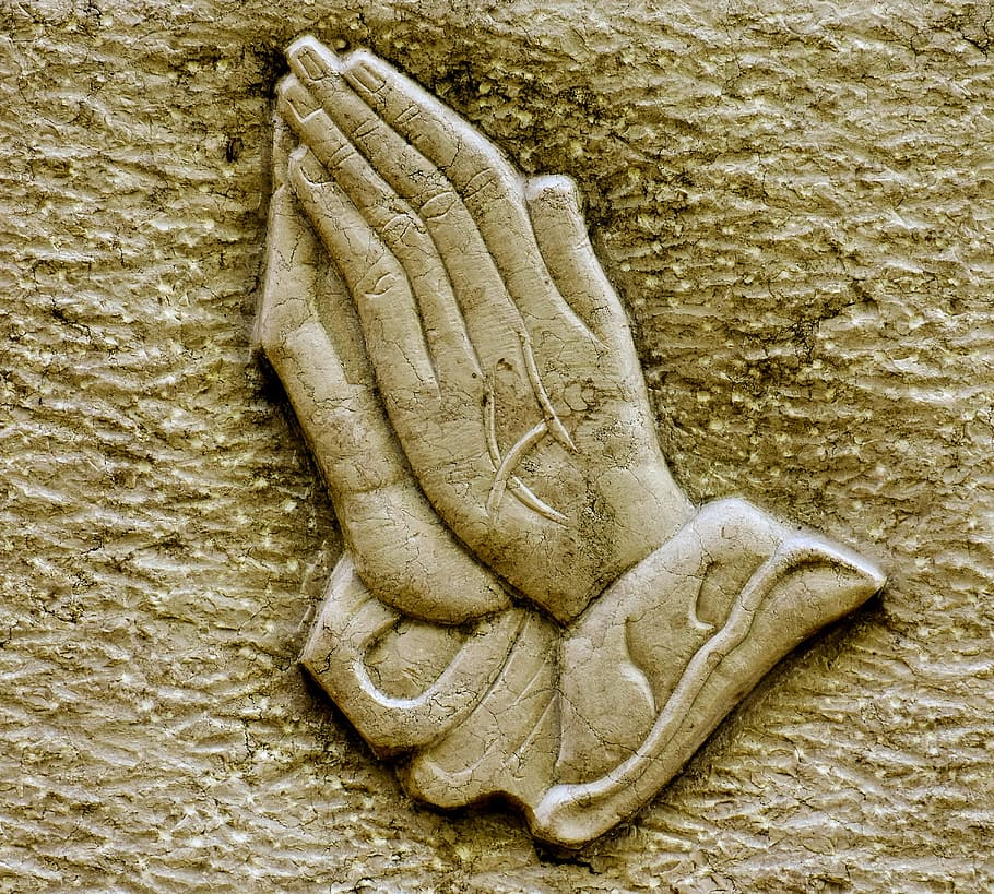 HD wallpaper: human hand emboss decor, praying hands, religious, granite,  plate | Wallpaper Flare