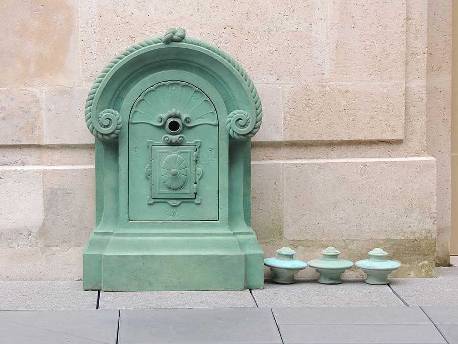 Verdigris, Paris, Louvre, Antique, green, bronze, copper, door, HD wallpaper