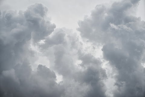 cloudy skies, rain, grey, summer, clouds, white, landscape HD wallpaper