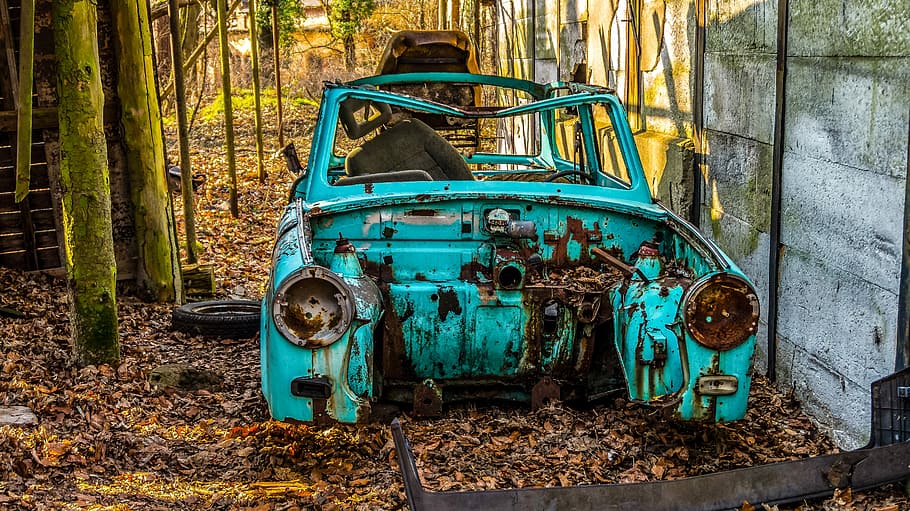 rusty, old, steel, stainless, auto, leave, scrap, turned off HD wallpaper