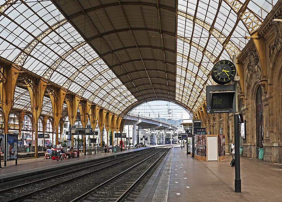 Concourse, Nice, Central Station, support, carrier, building HD wallpaper