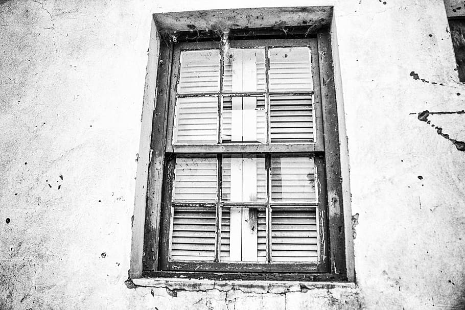 window, glass, frame, old, wall, architecture, built structure HD wallpaper