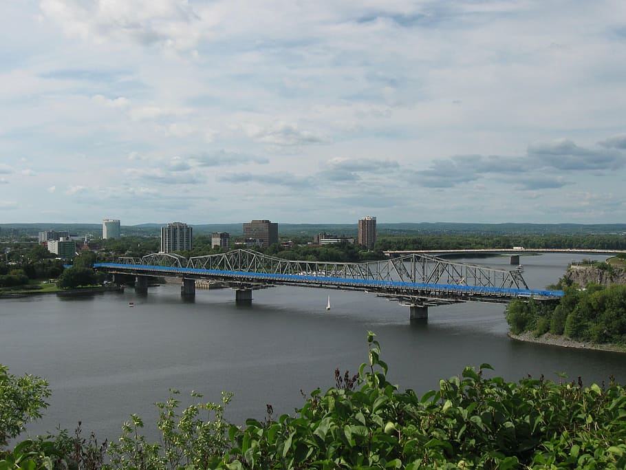 bridge, alexandra bridge, ottawa, river, ontario, transportation