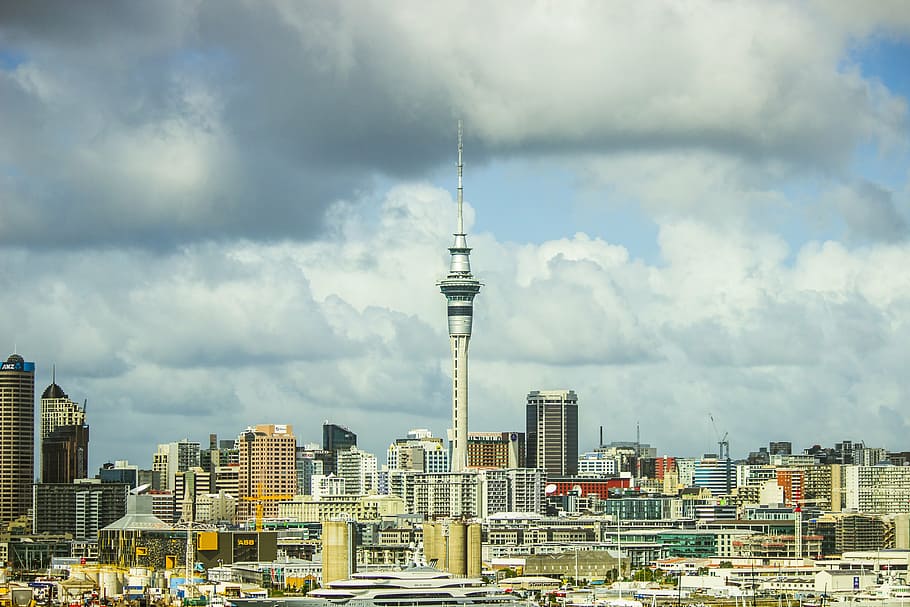 city skyline during daytime, clouds, buildings, architecture, HD wallpaper