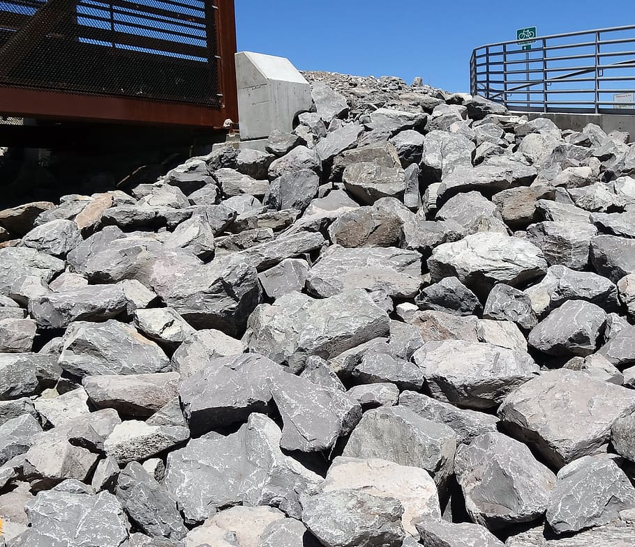 Rocks, Boulders, Stone, Granite, material, gravel, construction, HD wallpaper