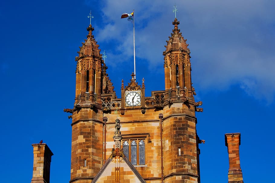 sydney, university, architecture, built structure, sky, tower HD wallpaper