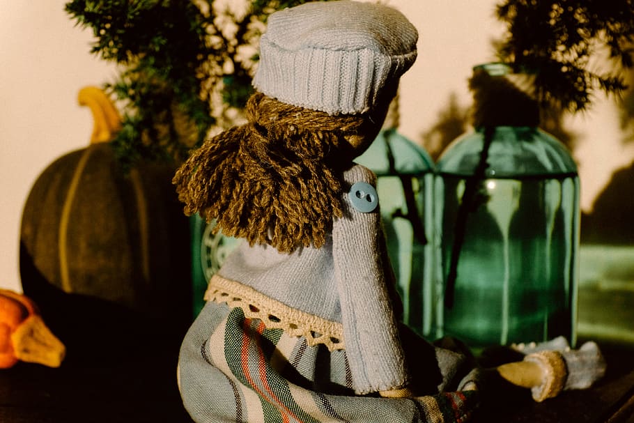 Handmade doll from the back, objects, other, christmas, cultures HD wallpaper