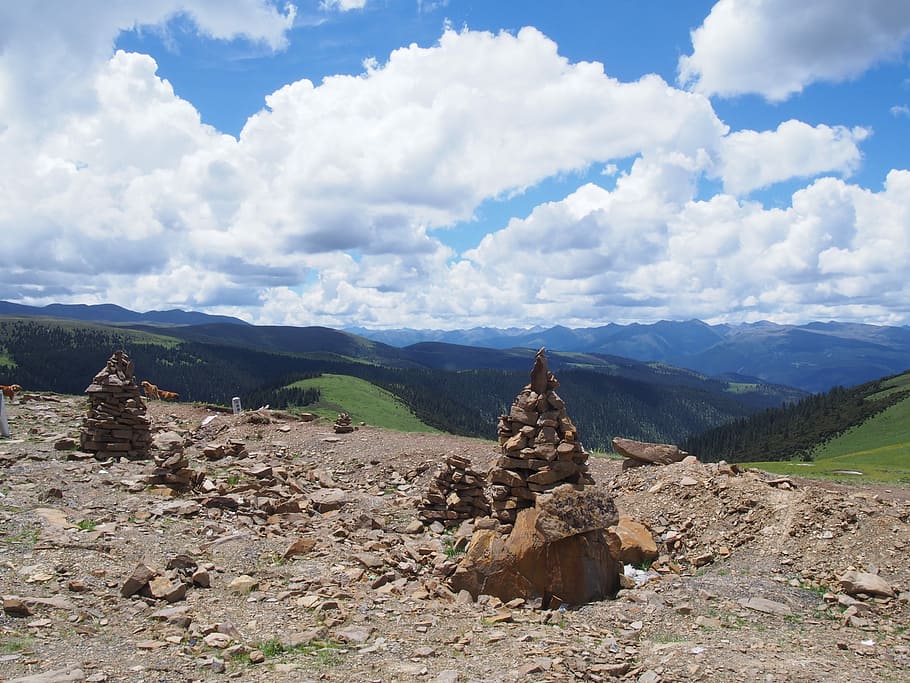 Natural, Views, sky, mountain, cloud - sky, landscape, scenics HD wallpaper