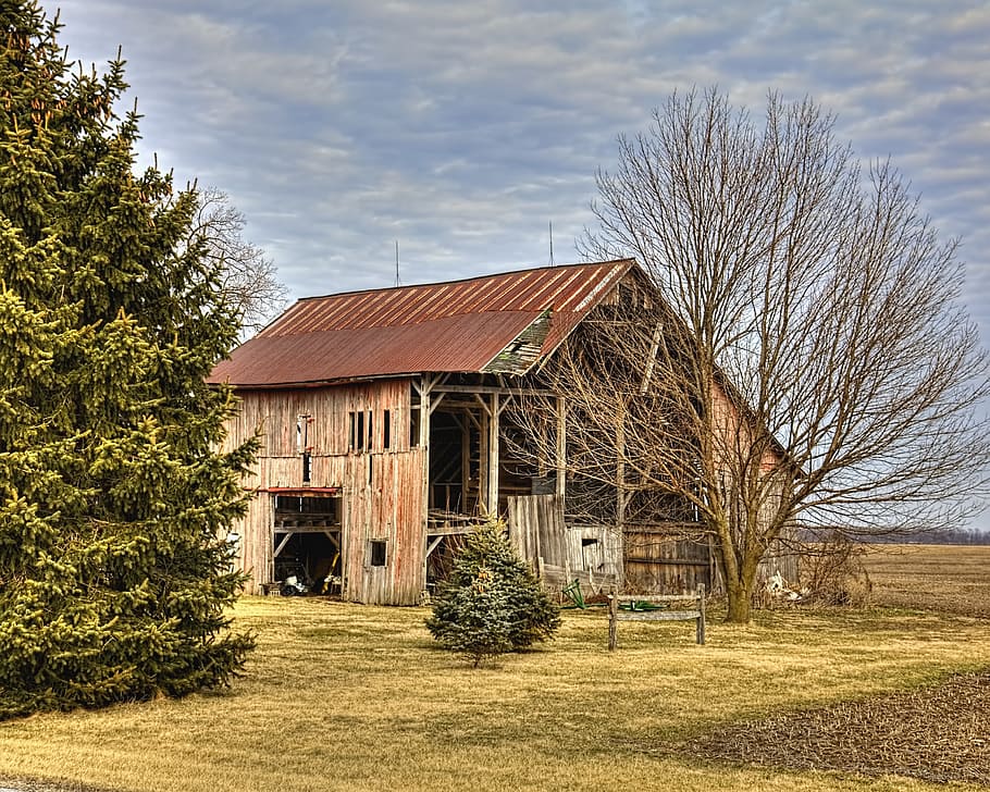 barn, rustic, barns, ohio, digital art, rural, scenic, country HD wallpaper