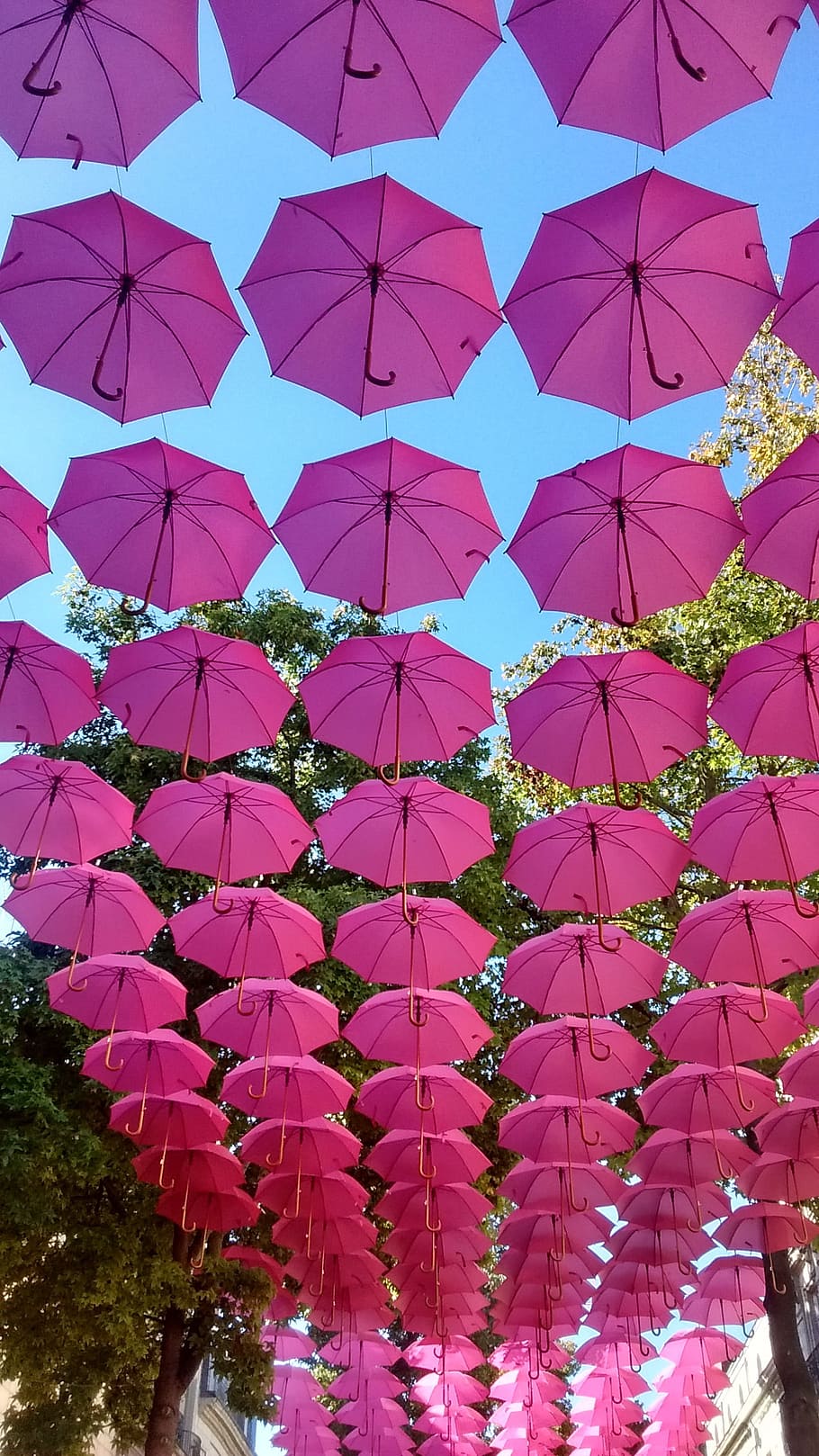 HD wallpaper: pink, parrapluie, umbrella, land-art, artistic, street-art - Wallpaper Flare