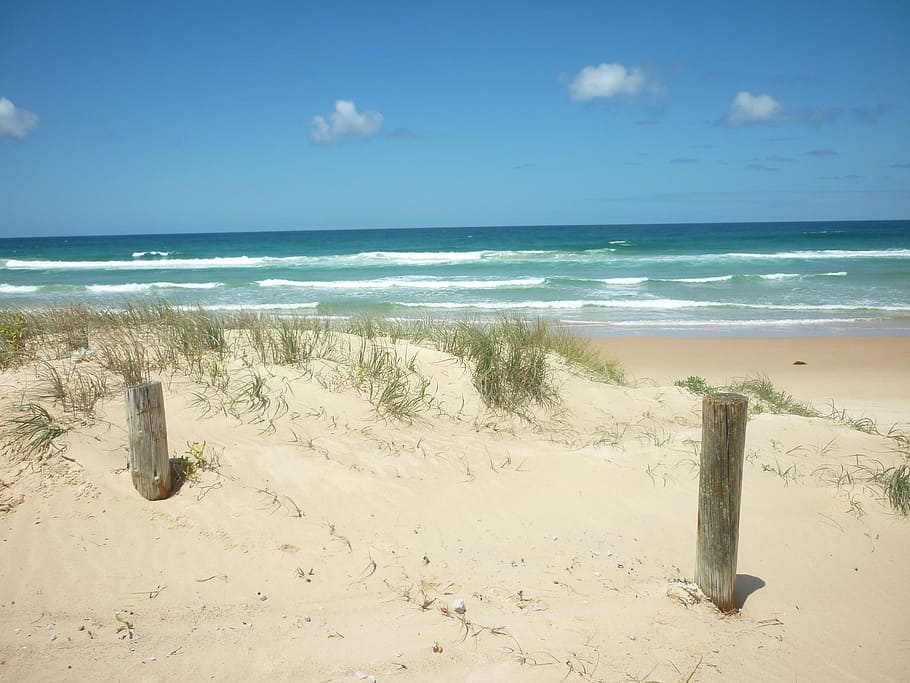 Beach, Australia, Surf, sea, sand, horizon over water, sky HD wallpaper