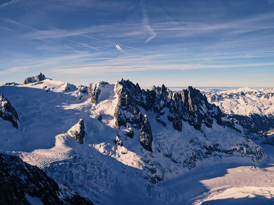 snow covered mountains, snow covered mountain during daytime HD wallpaper
