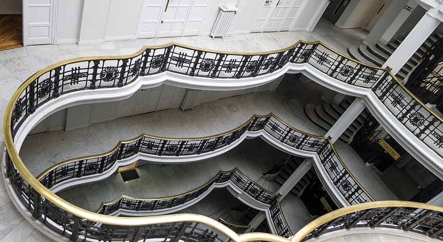 architecture, gaudí, inside, madrid, ladder, hollow, spain HD wallpaper