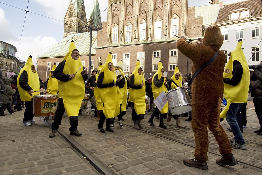 carnival, bremen, celebrate, color, from, colorful, dance, music, HD wallpaper