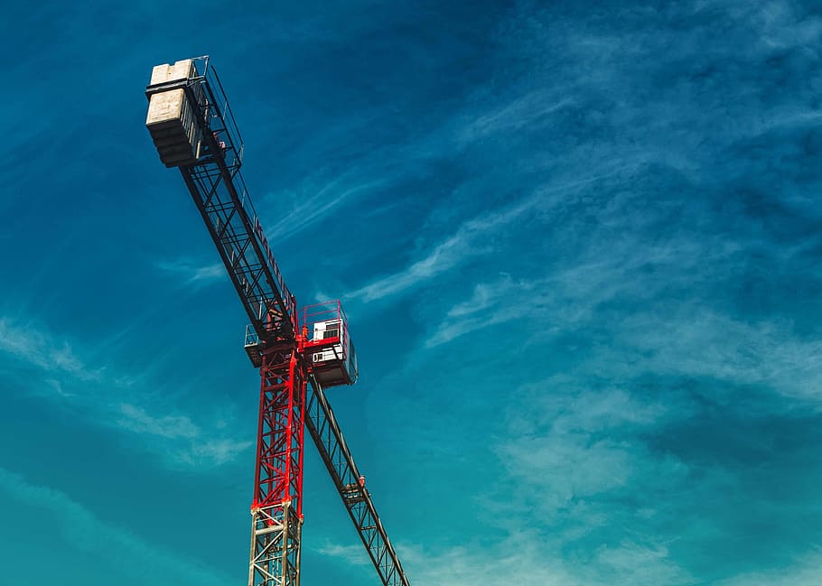 construction, crane, architecture, business, cabin, city, development HD wallpaper