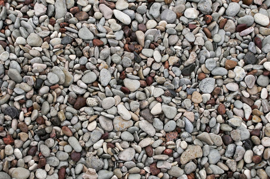 grey and white stones, brown, gray, and black pebble lot, rock, HD wallpaper