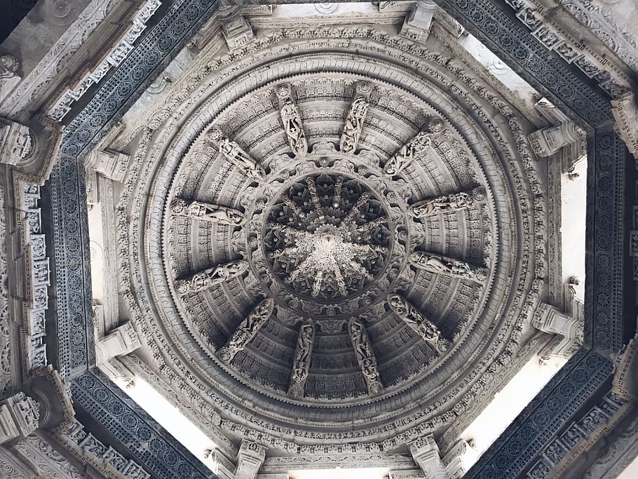 dome cathedral, photo of round gray stone dome roof, intalgio, HD wallpaper