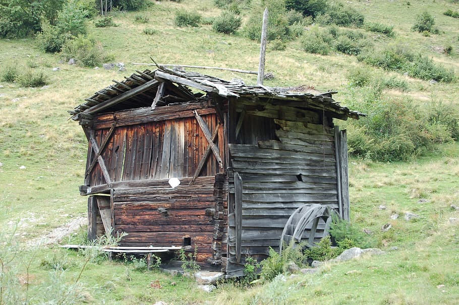 shack, cabin, mountains, land, abandoned, architecture, built structure HD wallpaper