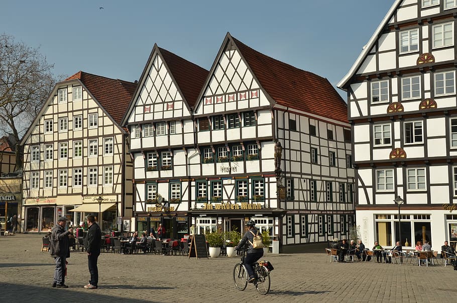 germany, soest, architecture, timber-framed, half-timbered house HD wallpaper