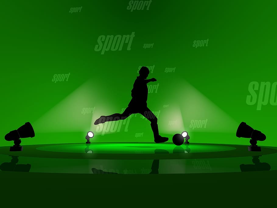 silhouette of human illustration, soccer, sport, football, game, HD wallpaper