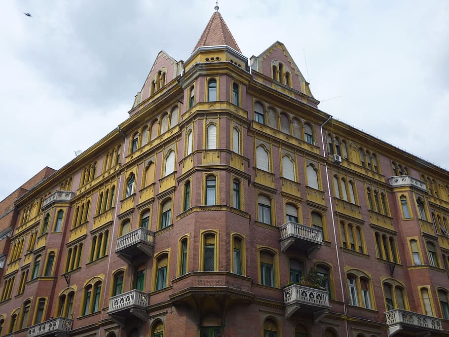 corner, building, fancy, facade, architecture, built structure HD wallpaper