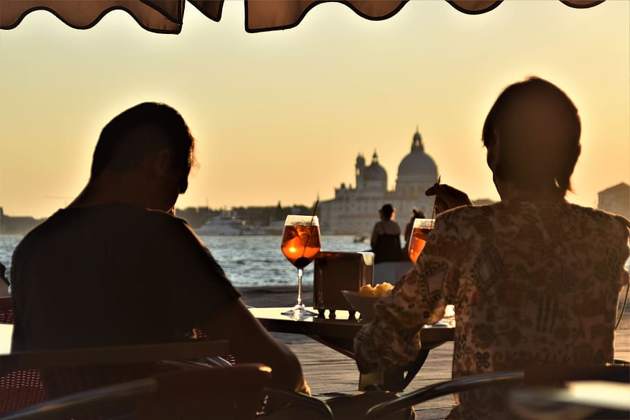 Venice, Sunset, Sundowner, Spritz, aperol, travel, italy, city, HD wallpaper