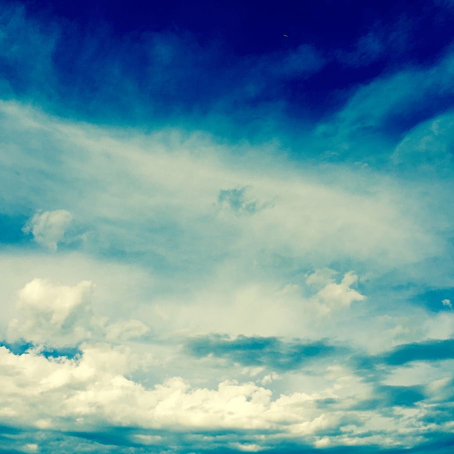 clouds, blue sky, nature, cloud - sky, beauty in nature, scenics - nature HD wallpaper