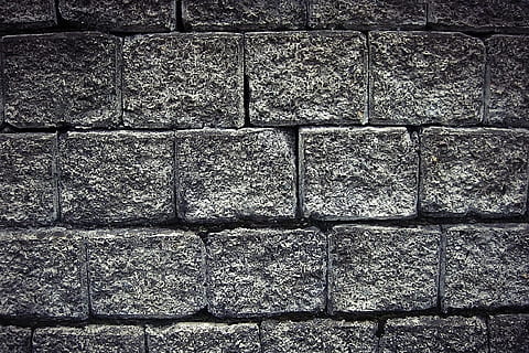 gray concrete wall, Bricks, Stone, Barrier, White, black, indonesia HD wallpaper