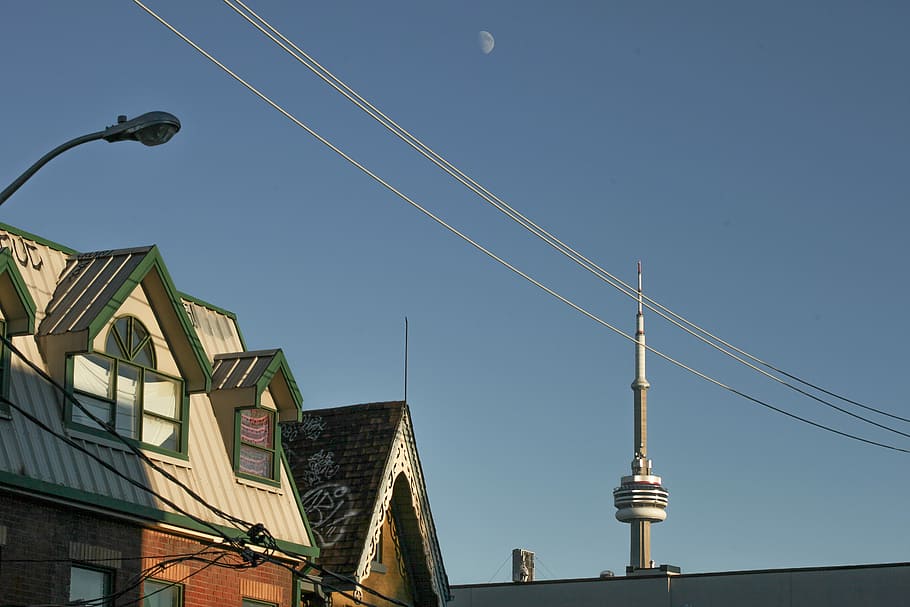 city, sky, moon, global, architecture, built structure, building exterior HD wallpaper