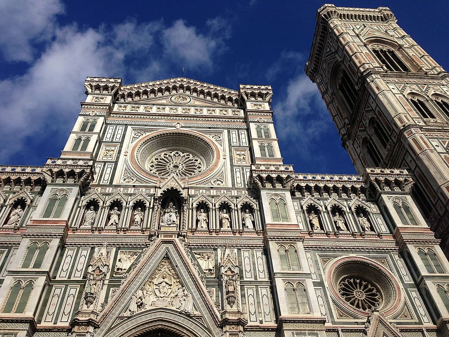 gray concrete church building at daytime, florence, cathedral, HD wallpaper