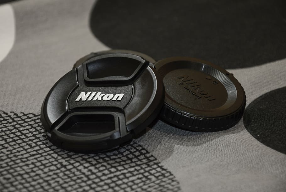 nikon, cup, objective, reflex camera, photo, close-up, text HD wallpaper