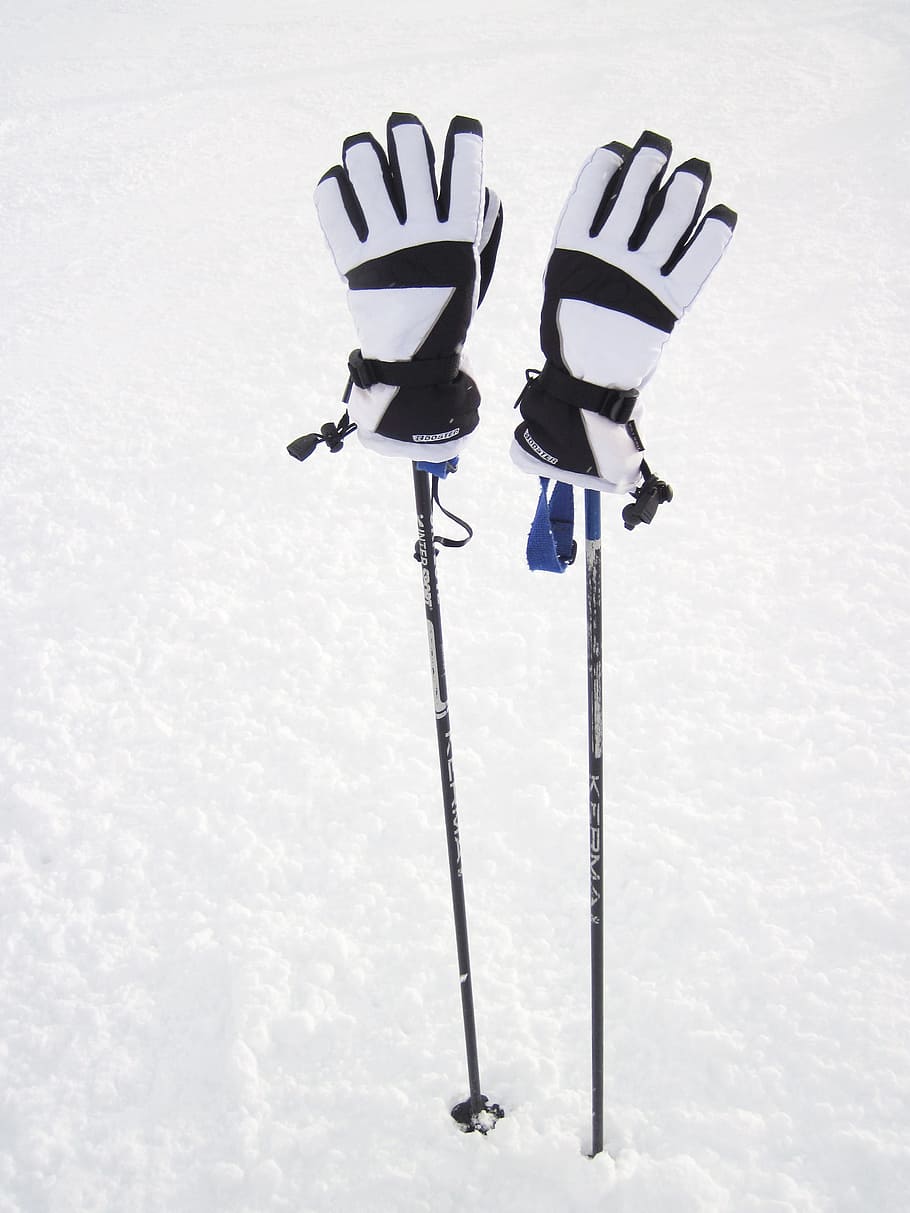 Cold, Equipment, Gloves, Hand, Ice, Pole, poles, season, ski HD wallpaper