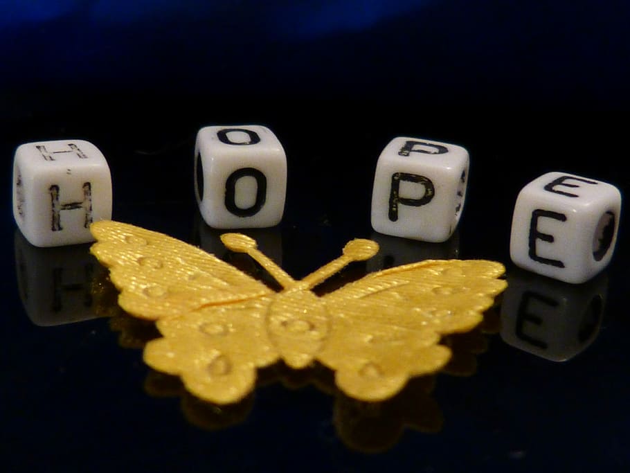 Beads, Macro, Decoration, hope, butterfly, yellow, no people HD wallpaper