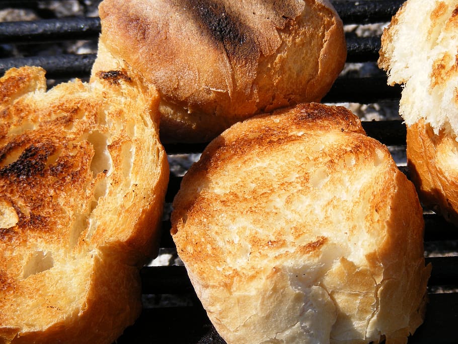 bread, crispy, grill, toast, toasted, food, drink, food and drink HD wallpaper