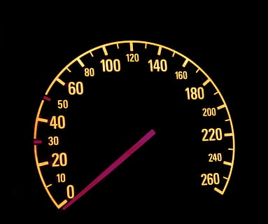 black speedometer at 0, auto, kilometer, needle, table, image HD wallpaper
