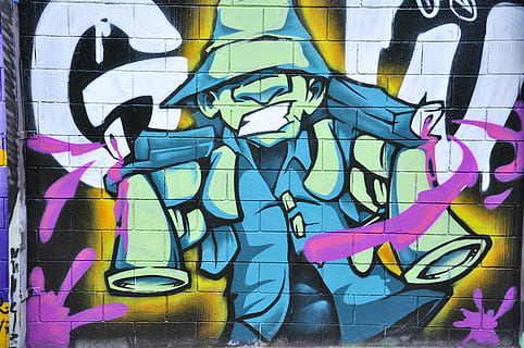 graffiti, image, wall, illustration, vandalism, multi colored HD wallpaper