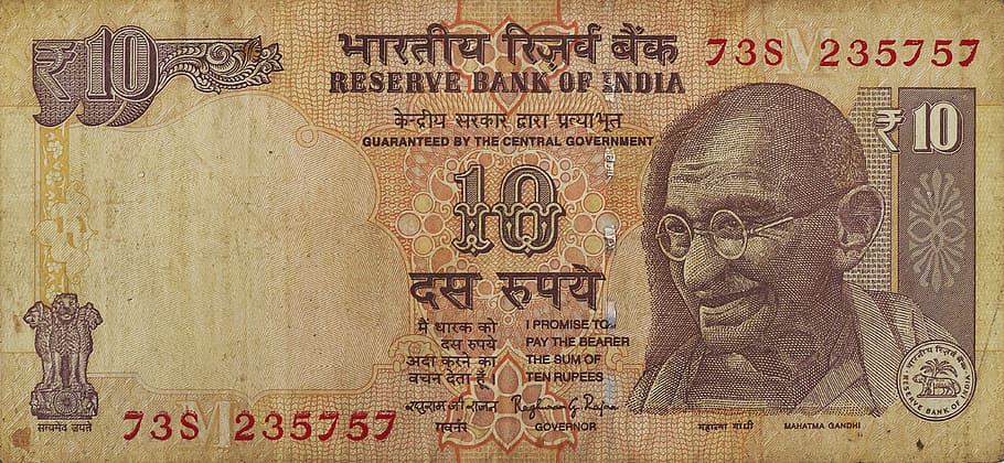 10 Indian rupee 73S 3, bank note, banknote, currency, forex, paper money, HD wallpaper