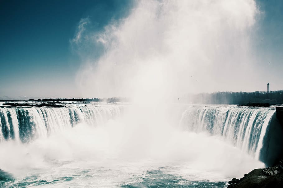 landscape photography of waterfalls, Niagara Falls, New York and Canada Border HD wallpaper