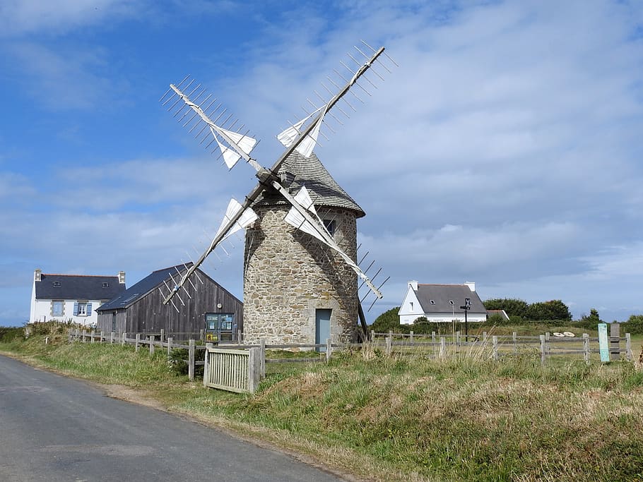windmill, landscape, rural, renewable energy, alternative energy HD wallpaper