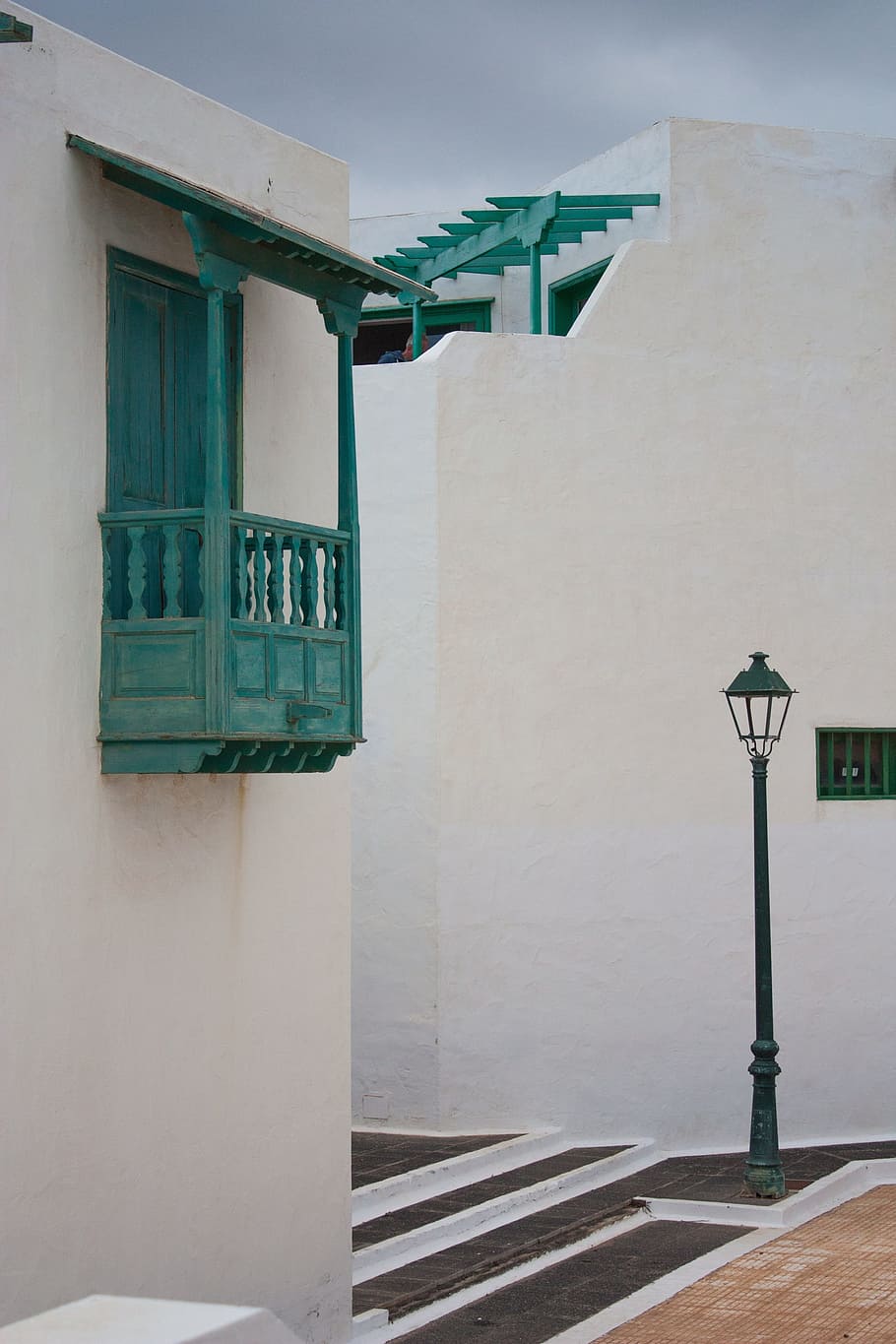 balcony, architecture, lanzarote, built structure, building exterior HD wallpaper