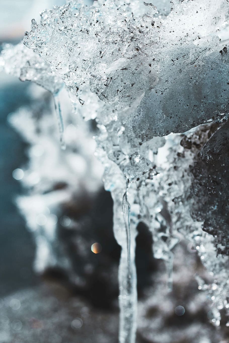 closeup photography of ice, untitled, frozen, icicle, fresh, water HD wallpaper