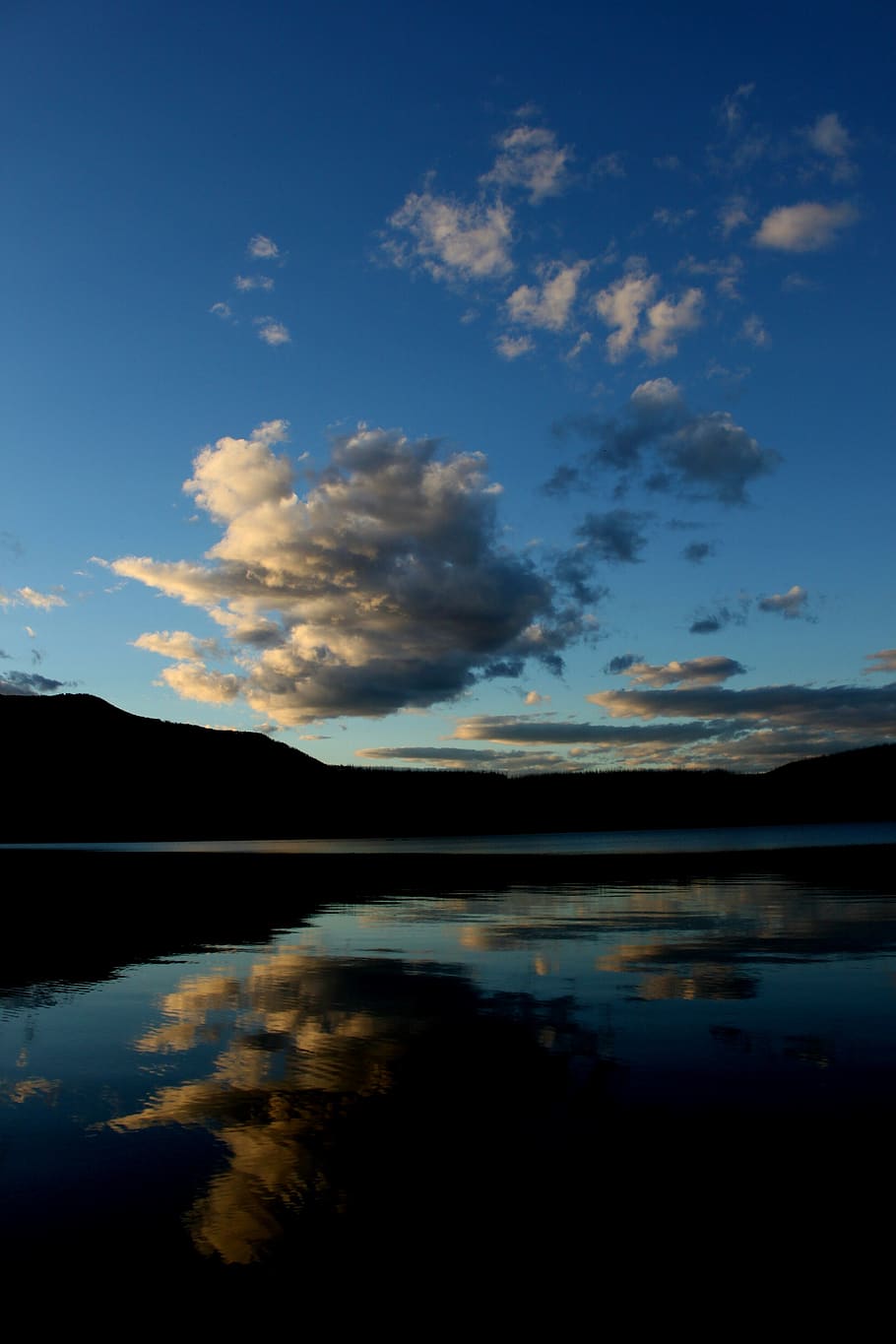 reflection, glacier, sky, clouds, water, cloud - sky, lake HD wallpaper