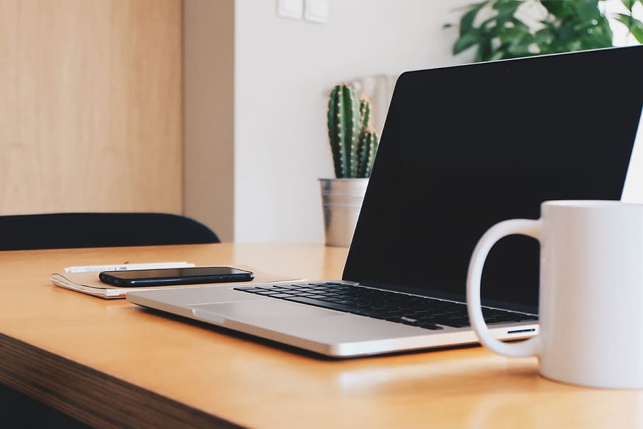 coffee, cup, mug, smartphone, computer, laptop, macbook, mobile phone HD wallpaper