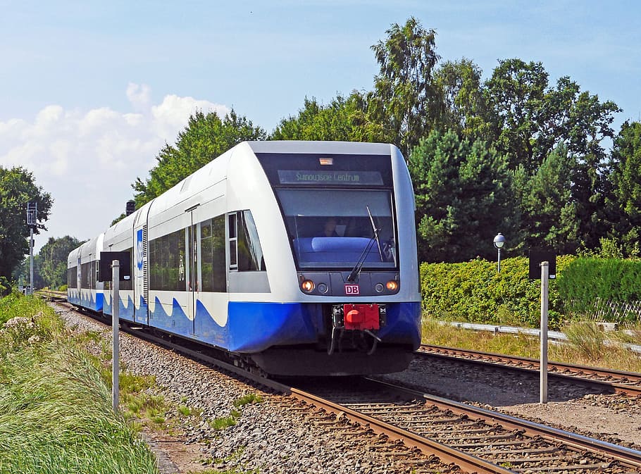 usedomer bäderbahn, double unit, diesel railcar, stadler gtw2-6, HD wallpaper