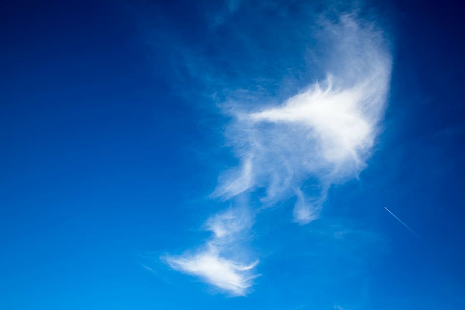 clouds, beautiful clouds, cirrus, blue, white, cloudscape, sky HD wallpaper