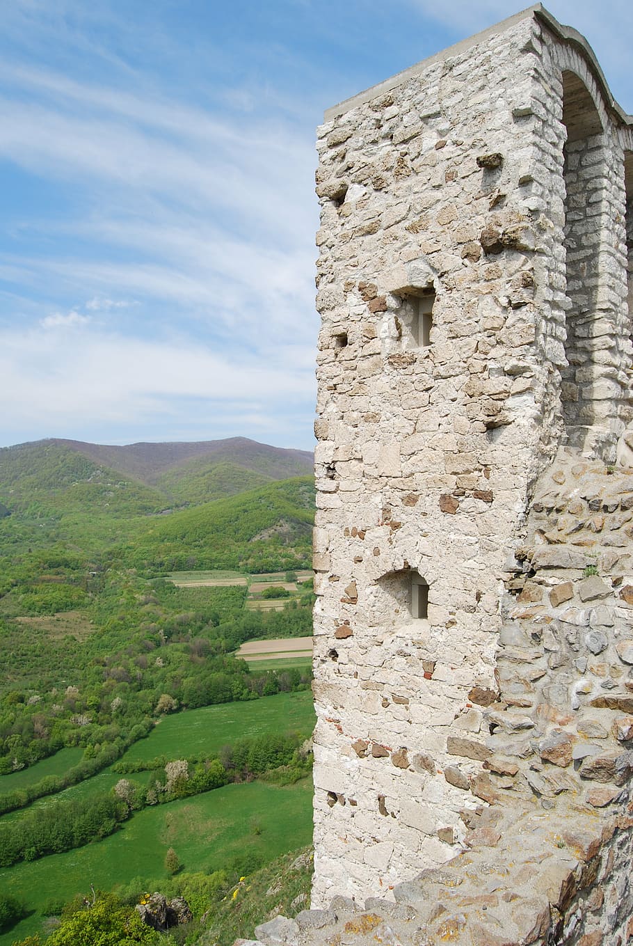 castle, wall, estate, tower, architecture, built structure HD wallpaper