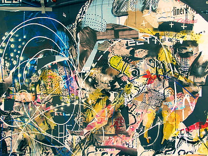 untitled, graffiti, collage, art, retro, paint, decoration HD wallpaper