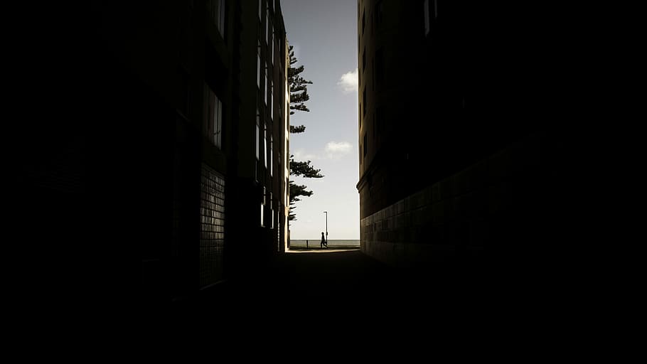 photo of gray sky, architecture, dark, urban Scene, built Structure HD wallpaper