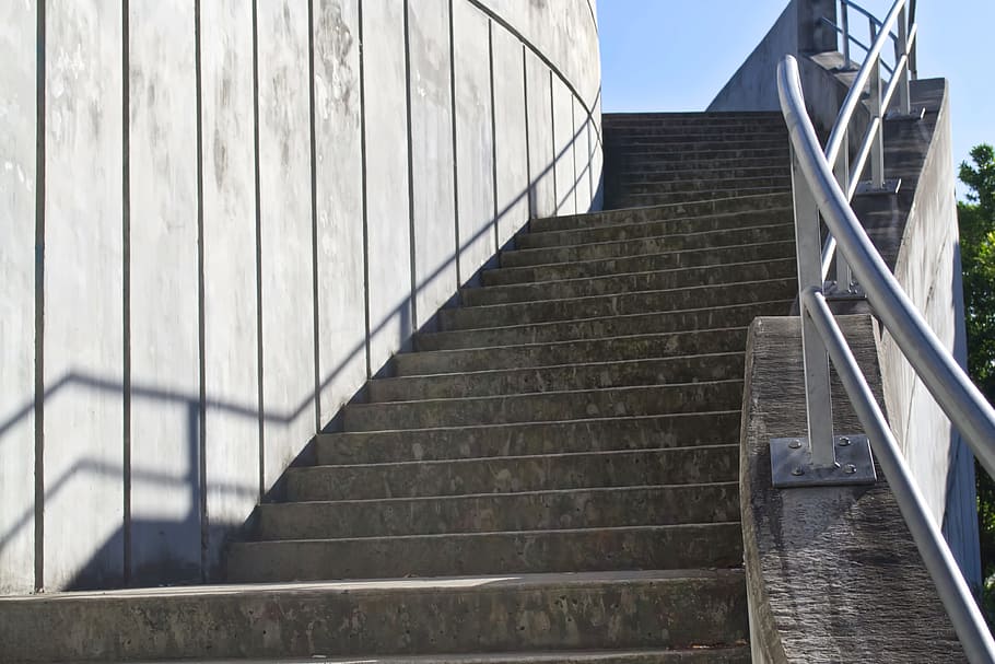Steps, Wall, Cement, Outdoor, urban, staircase, steps and staircases HD wallpaper